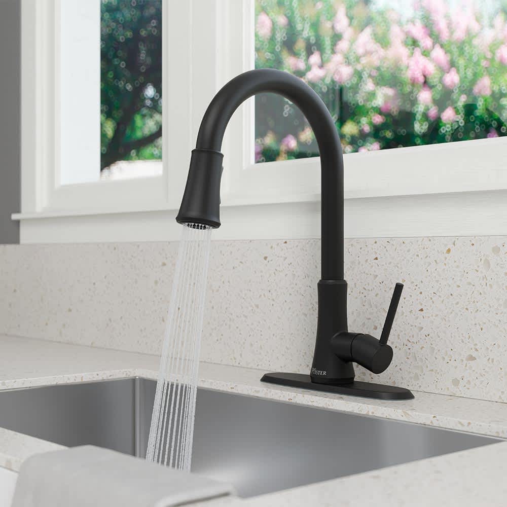 Robinet de cuisine à douchette rétractable 1 poignée Classic noir PFISTER