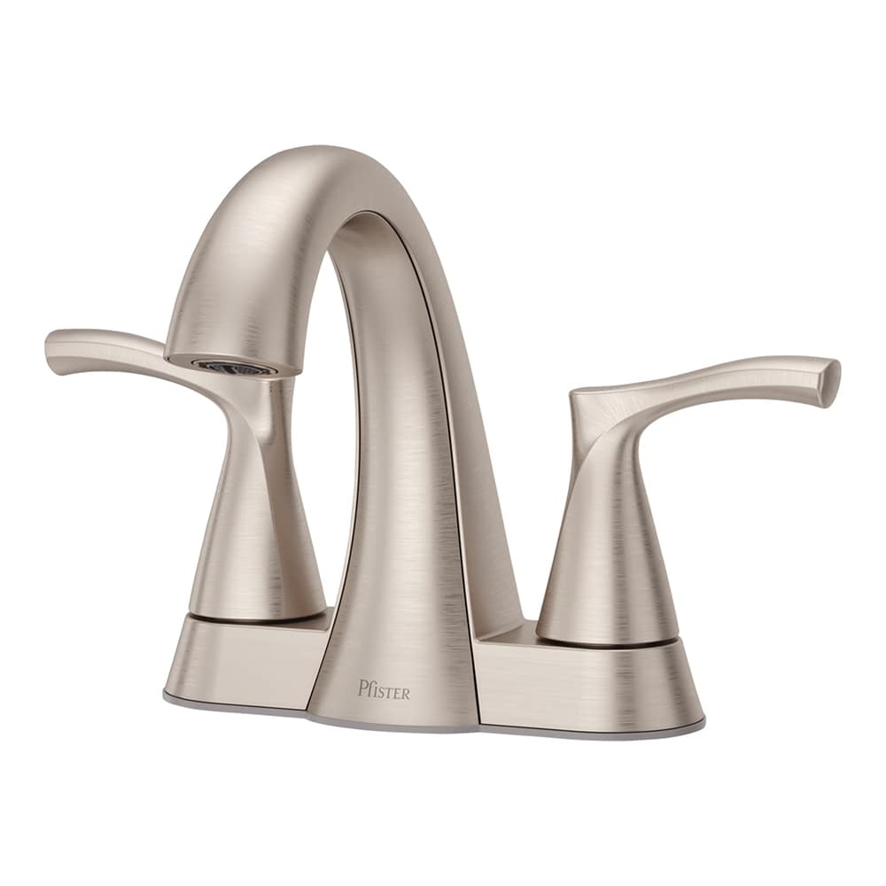 Robinet de lavabo 2 poignées Masey nickel brossé