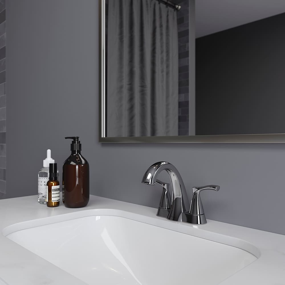 Robinet de lavabo 2 poignées Masey chrome