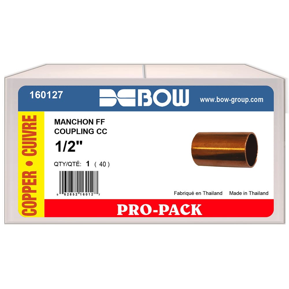 Copper Coupling 1/2&nbsp;in. Pkg/40
