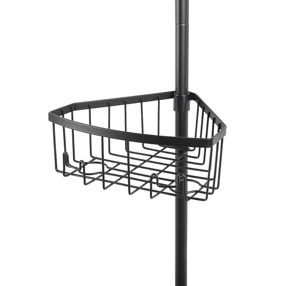 Tour de rangement ajustable de douche noir