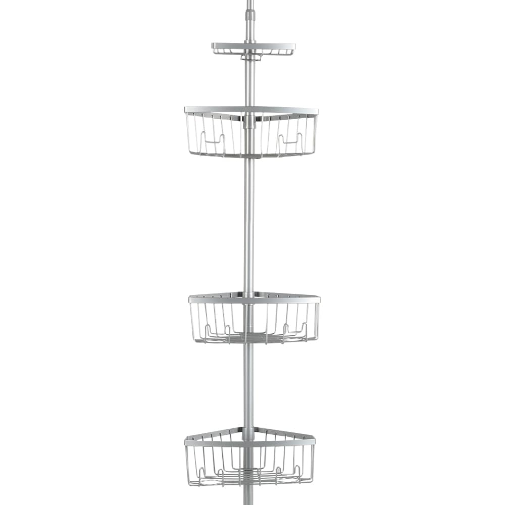 Tour de rangement de douche ajustable chrome