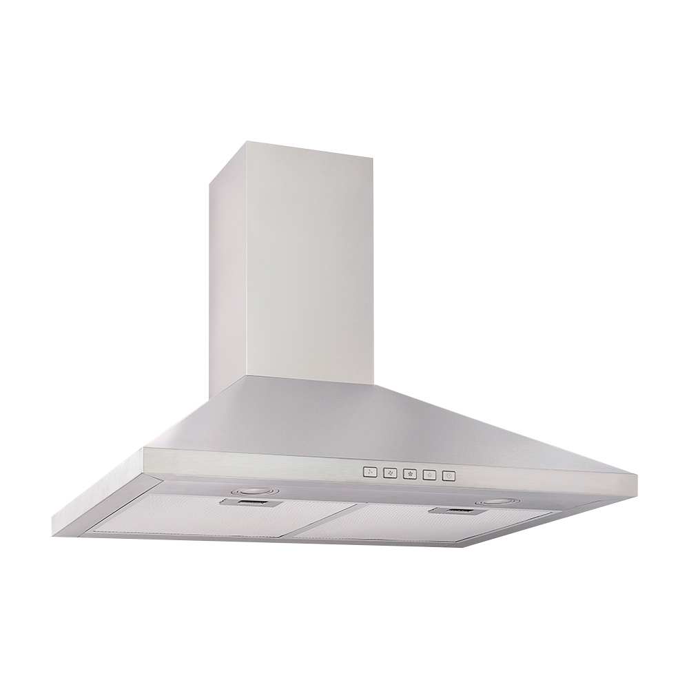 Hotte de cuisine cheminée Pyramide 30 po acier inoxydable 450&nbsp;pi³/min