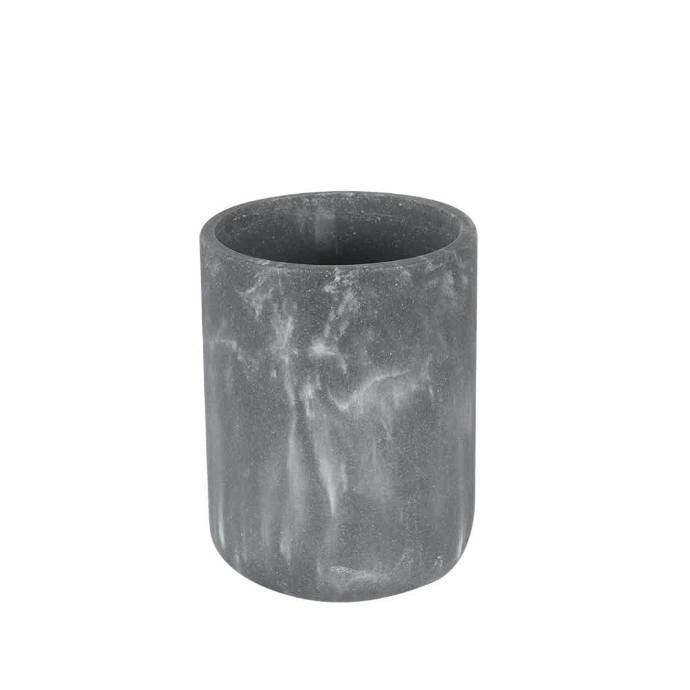 Grey Marble Effect Polyresin Glass