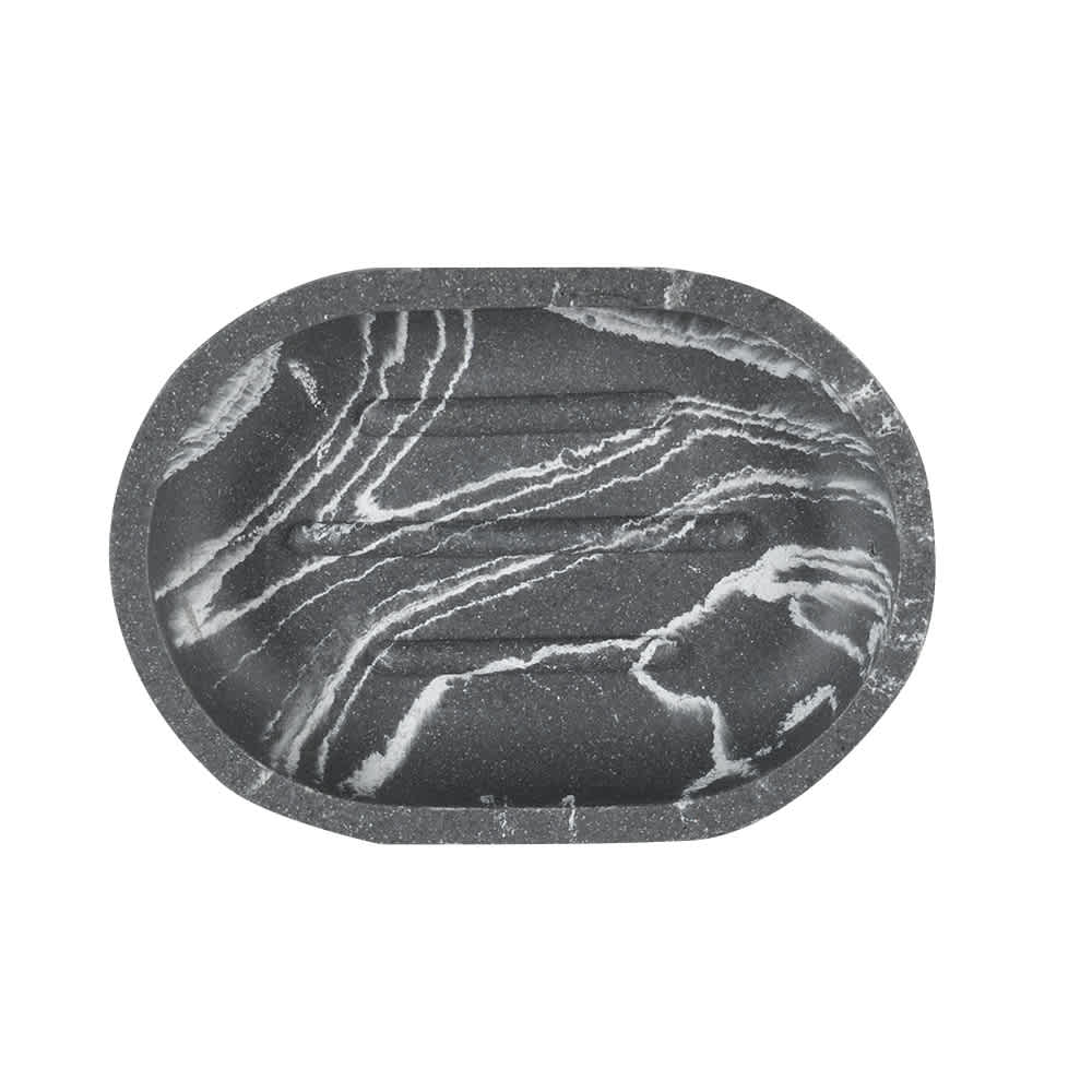 Grey Marble Effect Polyresin Soap Dish
