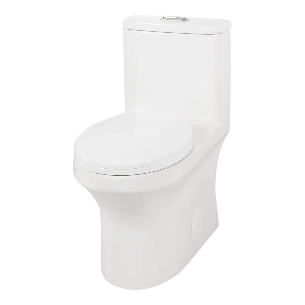 Toilette monobloc à double chasse blanche Wyro 4 L/6 L