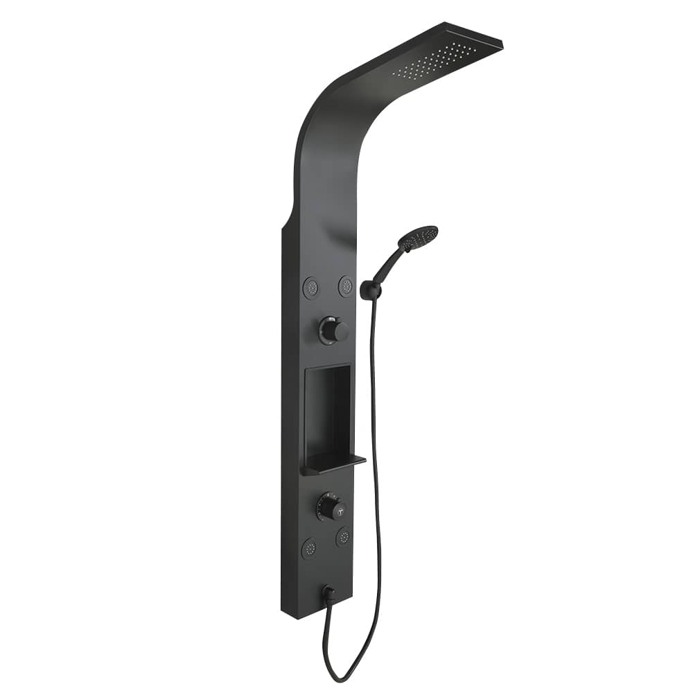 Colonne de douche thermostatique multifonction avec douchette Paola noir TASSILI