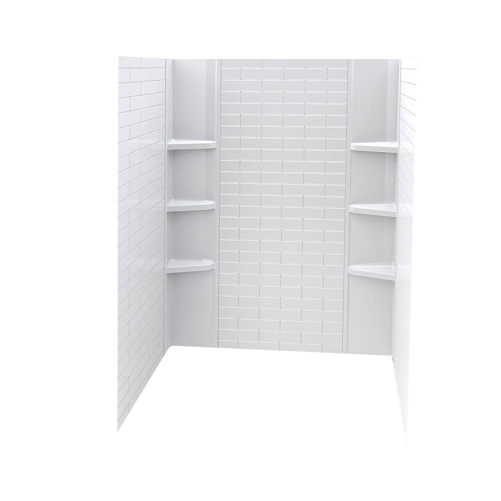 Bathtub or Shower Walls Classic Subway/Minimalist 80 in White
