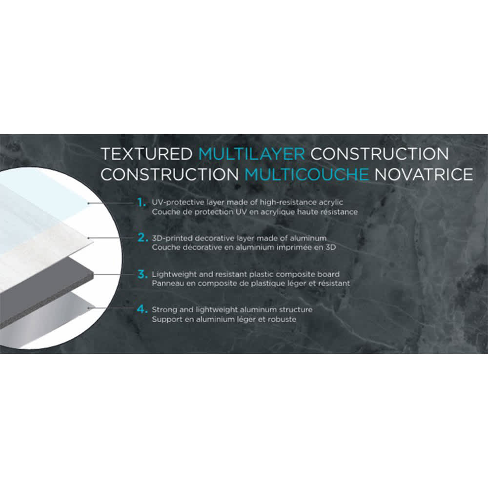 TECHNOFORM Wall Panel Storm Marble 39 in x 96 in