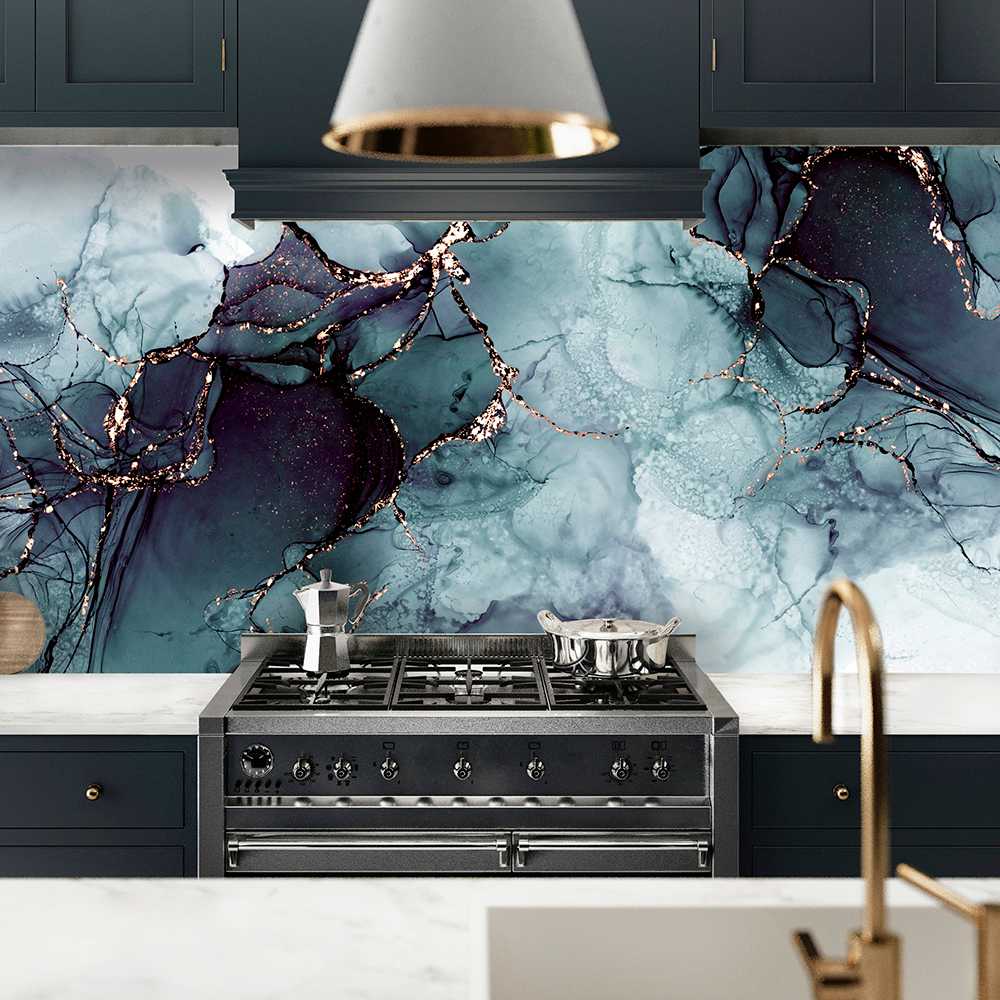 Panneau mural Marine abstrait 47 po x 96 po TECHNOFORM