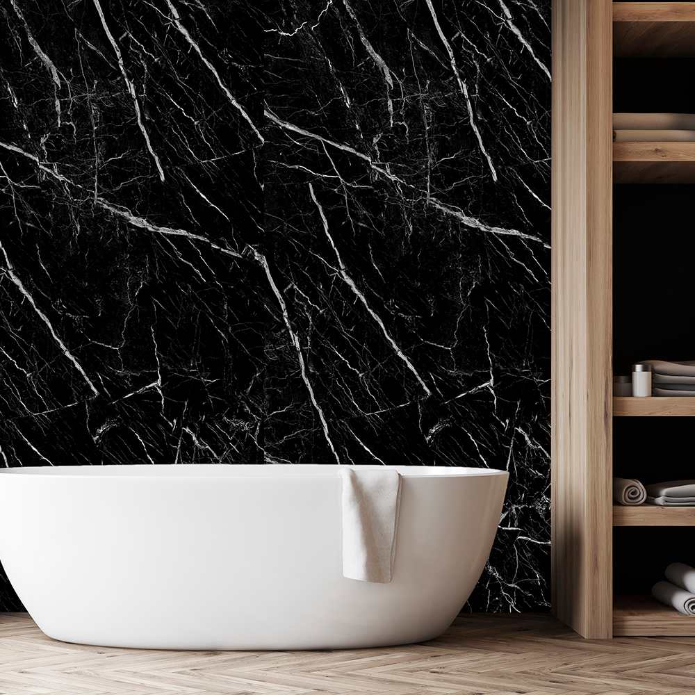 Panneau mural Marbre noir 39 po x 96 po TECHNOFORM
