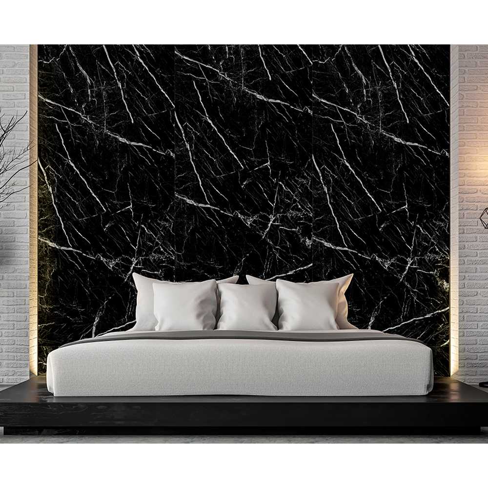 Panneau mural Marbre noir 39 po x 96 po TECHNOFORM