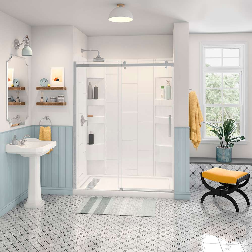 Bath or Shower Walls Vertical/Multi-use 80 in White