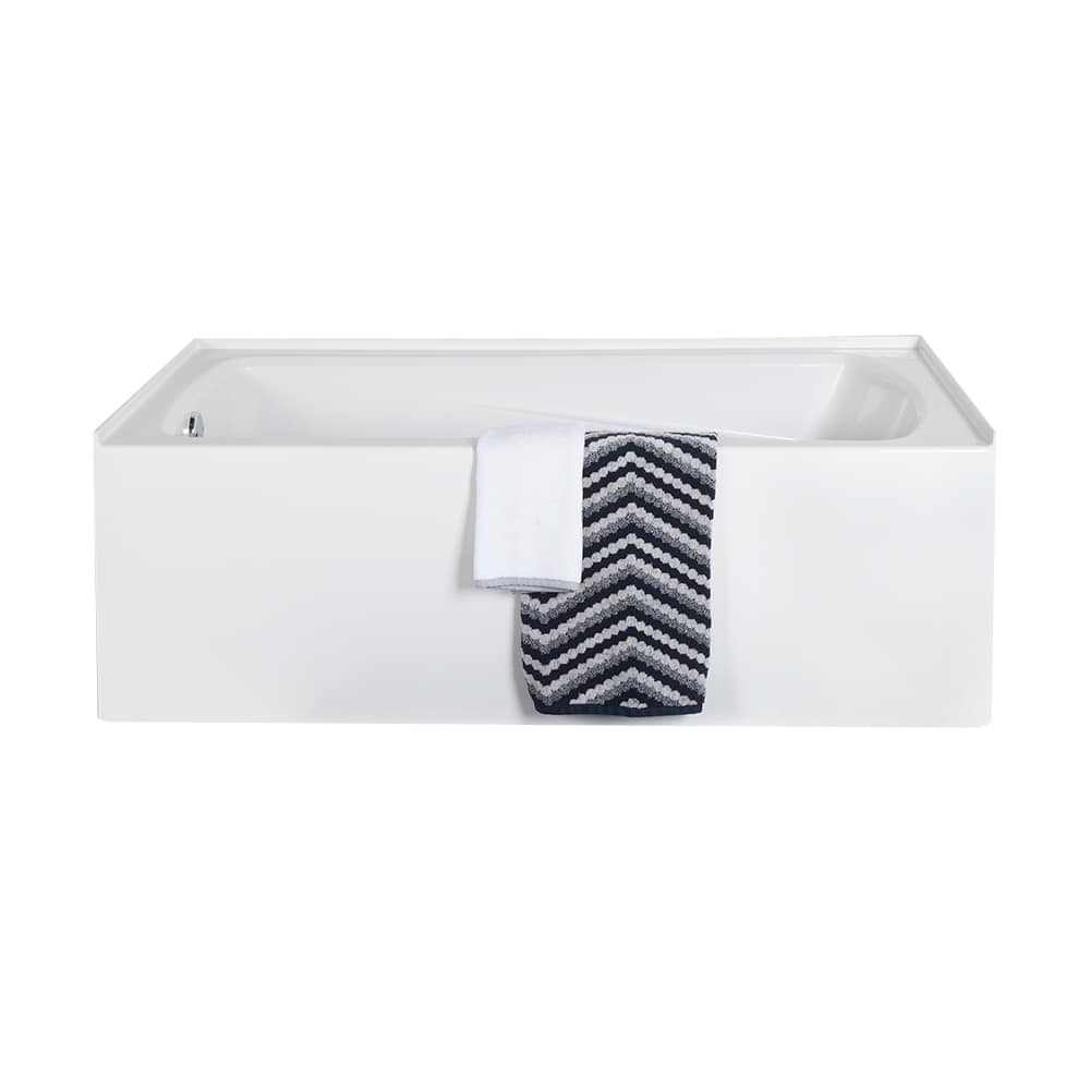 TASSILI Nord Alcove Bathtub Left-Hand Drain 60 in. x 30 in.