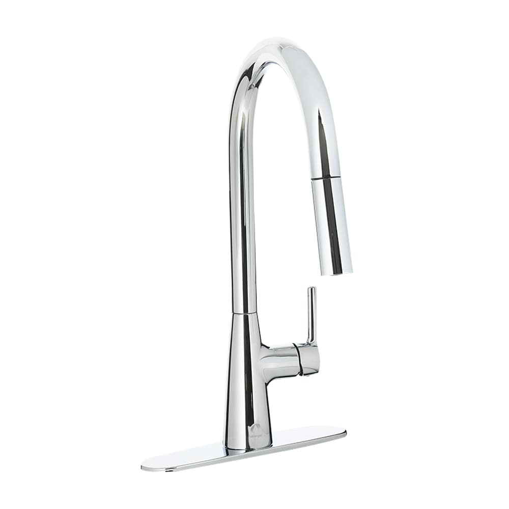 Robinet de cuisine à douchette rétractable 1 poignée chrome poli BÉLANGER