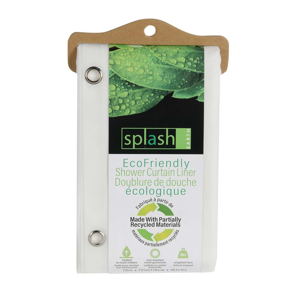 Doublure de rideau de douche givrée