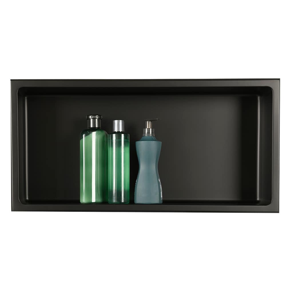 Niche de douche noire 12&nbsp;po&nbsp;x&nbsp;24&nbsp;po TASSILI SUPRA