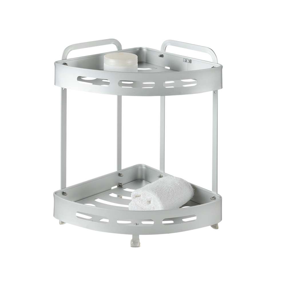 Étagère de douche en coin aluminium argent TASSILI SUPRA