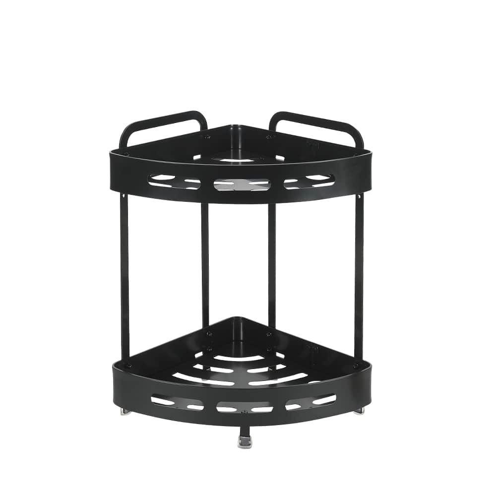 Étagère de douche en coin aluminium noir TASSILI SUPRA