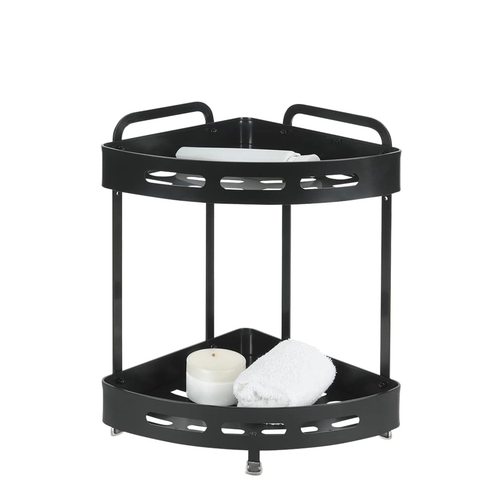 Étagère de douche en coin aluminium noir TASSILI SUPRA