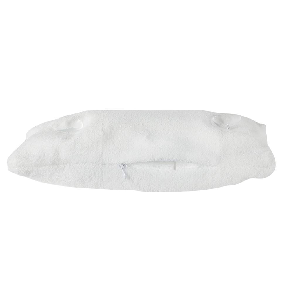 Coussin de bain blanc 15 po x 7 po