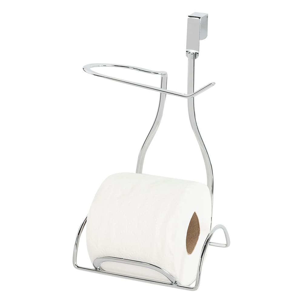 Porte-papier hygiénique avec crochet pour réservoir chrome