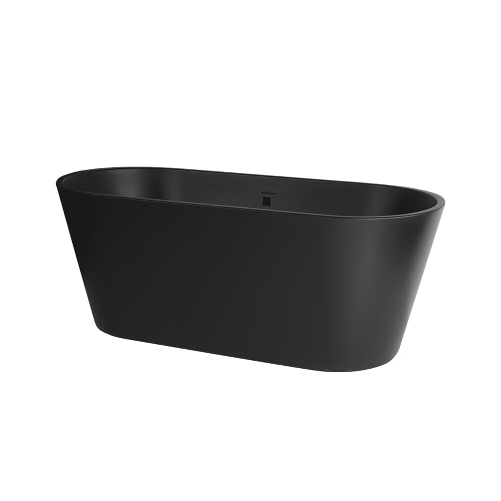 TASSILI SUPRA Fundy Freestanding Bathtub Central Drain 60 in. x 31 in.