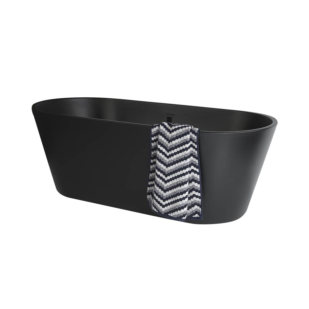 TASSILI SUPRA Fundy Freestanding Bathtub Central Drain 60 in. x 31 in.