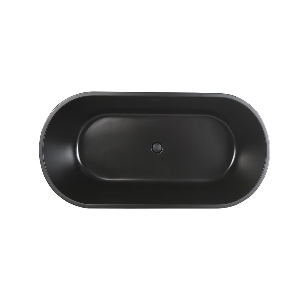 TASSILI SUPRA Fundy Freestanding Bathtub Central Drain 60 in. x 31 in.