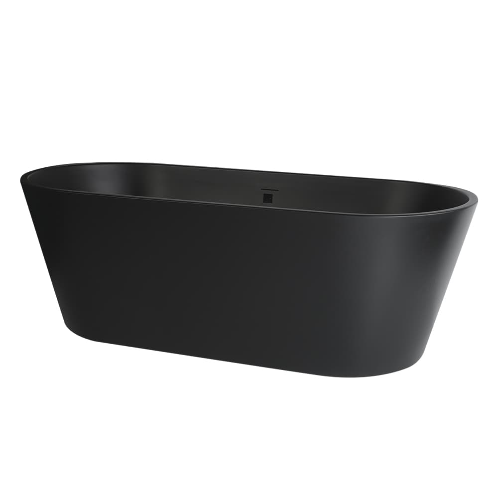 TASSILI SUPRA Fundy Freestanding Bathtub Central Drain 66 15/16 in. x 30 11/16 in.