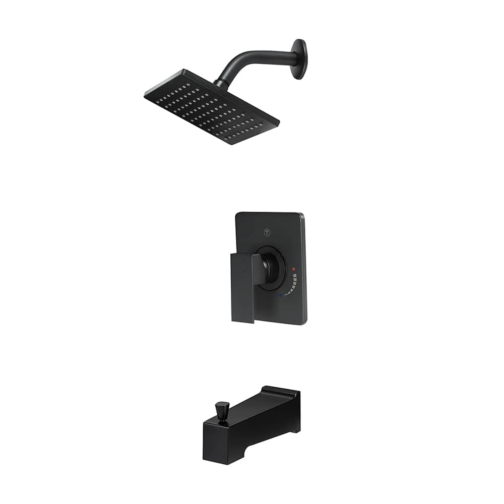 Robinet de baignoire-douche 1 poignée Olga noir TASSILI SUPRA