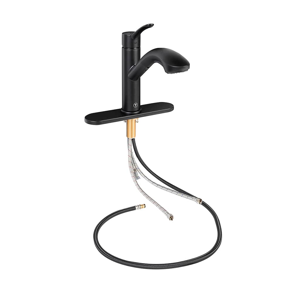 Robinet de cuisine à douchette rétractable 1 poignée Alessio noir TASSILI SUPRA