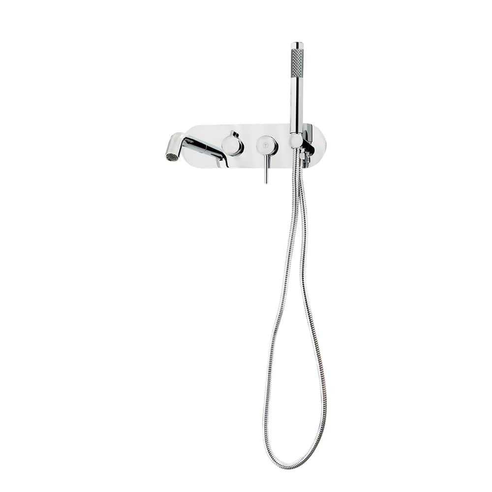 Robinet de baignoire mural avec douchette 1 poignée Mirco chrome TASSILI SUPRA