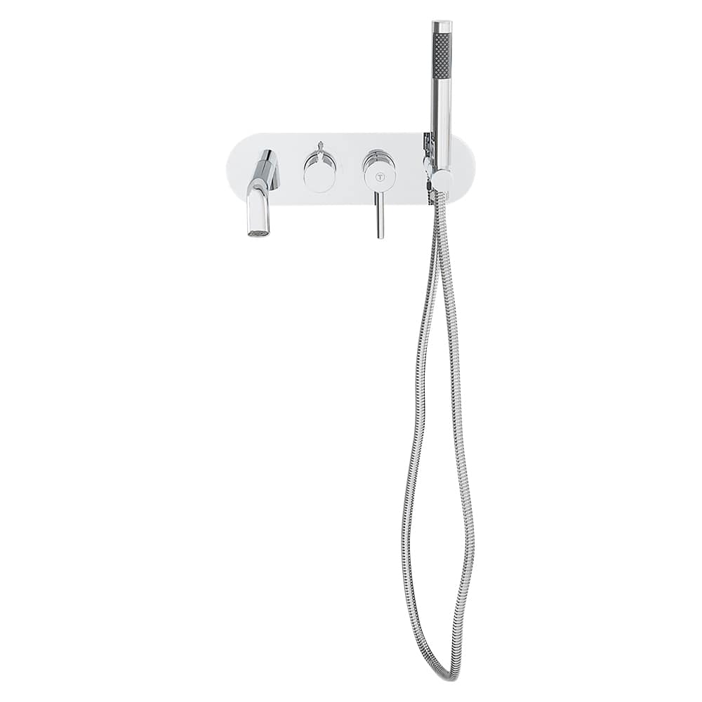Robinet de baignoire mural avec douchette 1 poignée Mirco chrome TASSILI SUPRA