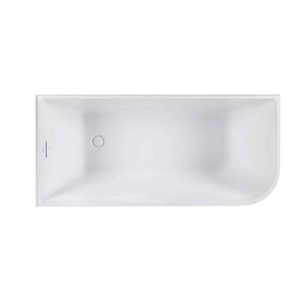 TASSILI SUPRA Hudson Corner Bathtub Left-Hand Drain 59 in. x 27 3/4 in.