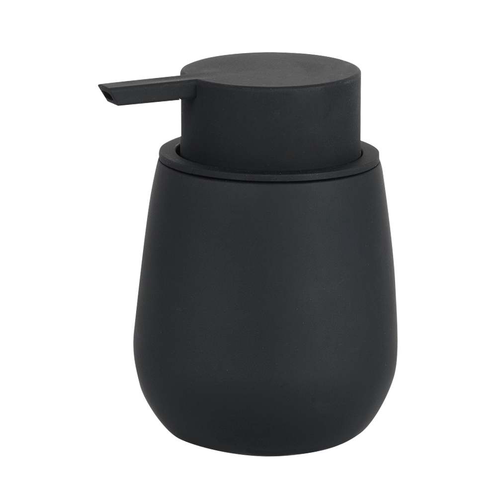 Distributeur à savon en plastique noir TASSILI