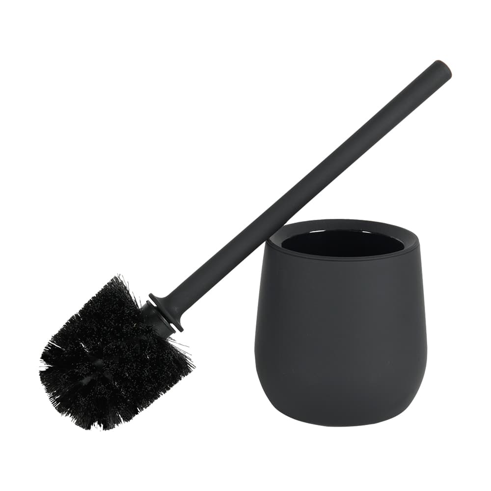 Brosse à toilette avec support en plastique noir TASSILI