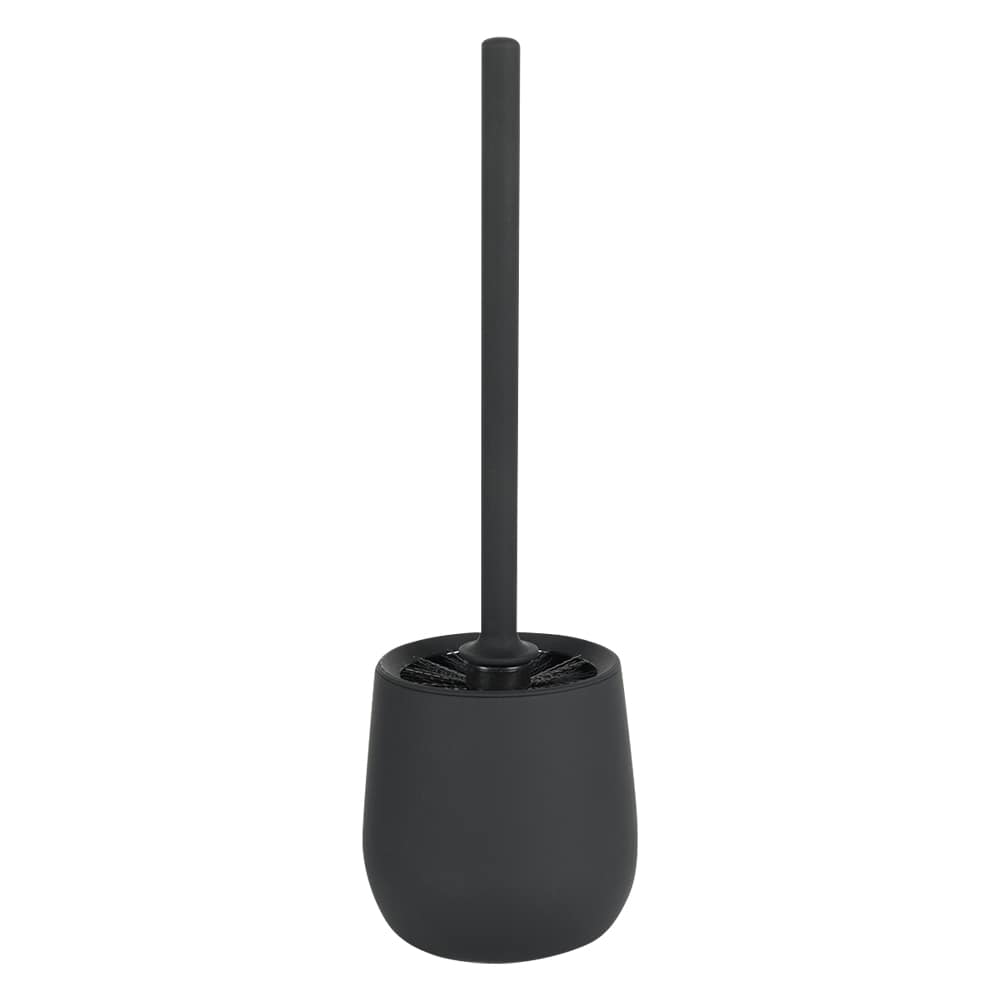 Brosse à toilette avec support en plastique noir TASSILI