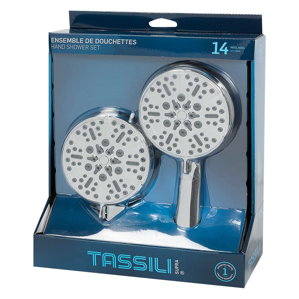 Ensemble de douchettes chrome TASSILI SUPRA