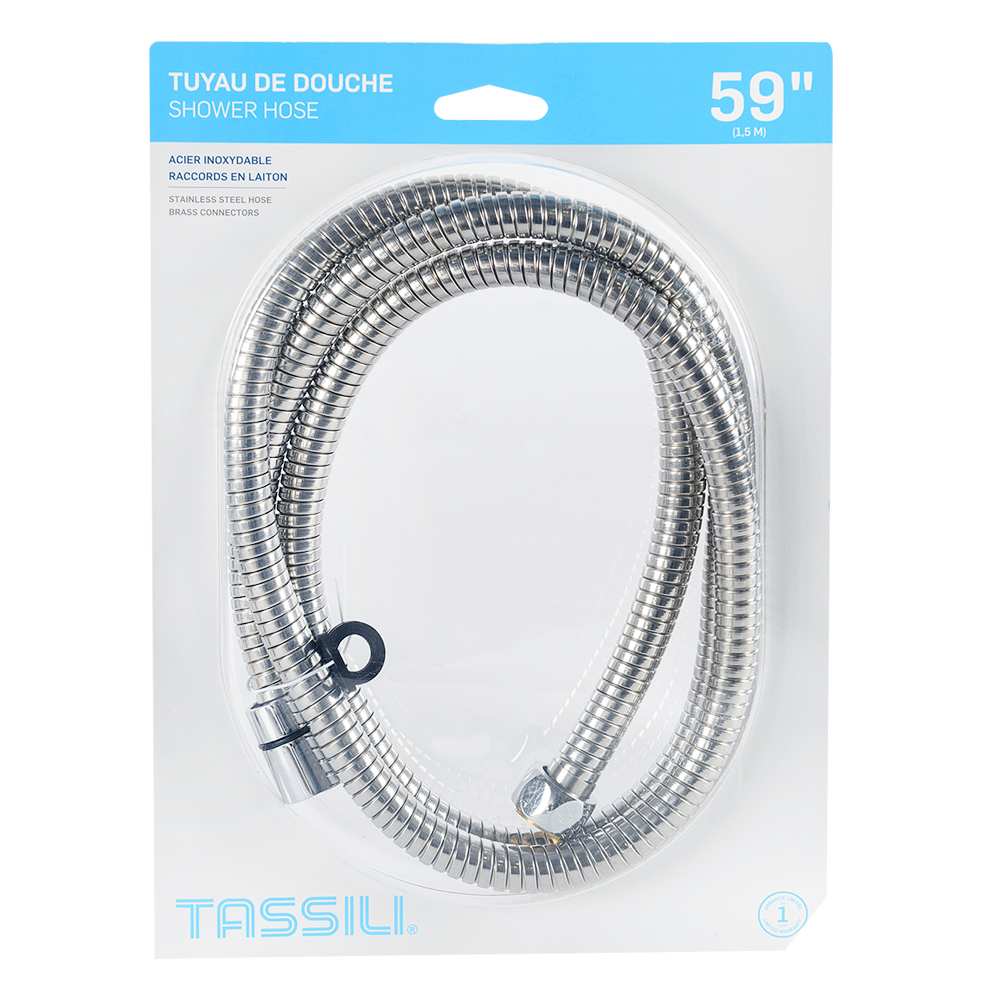 Tuyau flexible pour douchette en acier inoxydable 59&nbsp;po TASSILI