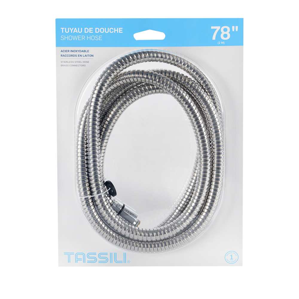 Tuyau flexible pour douchette en acier inoxydable 78 po TASSILI