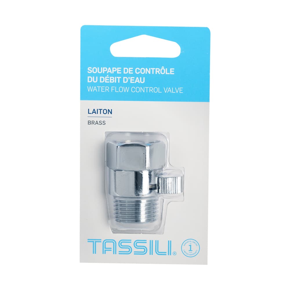 Soupape de contrôle du débit d'eau chrome TASSILI