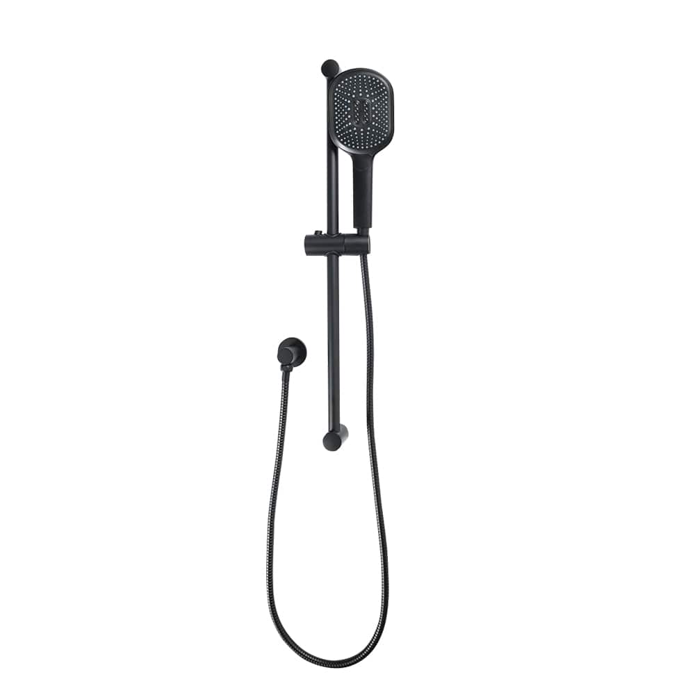 TASSILI SUPRA 3-Spray Slide Bar Hand Shower Black