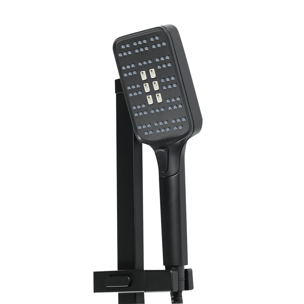 Douchette à main sur barre murale 3 réglages noire TASSILI SUPRA