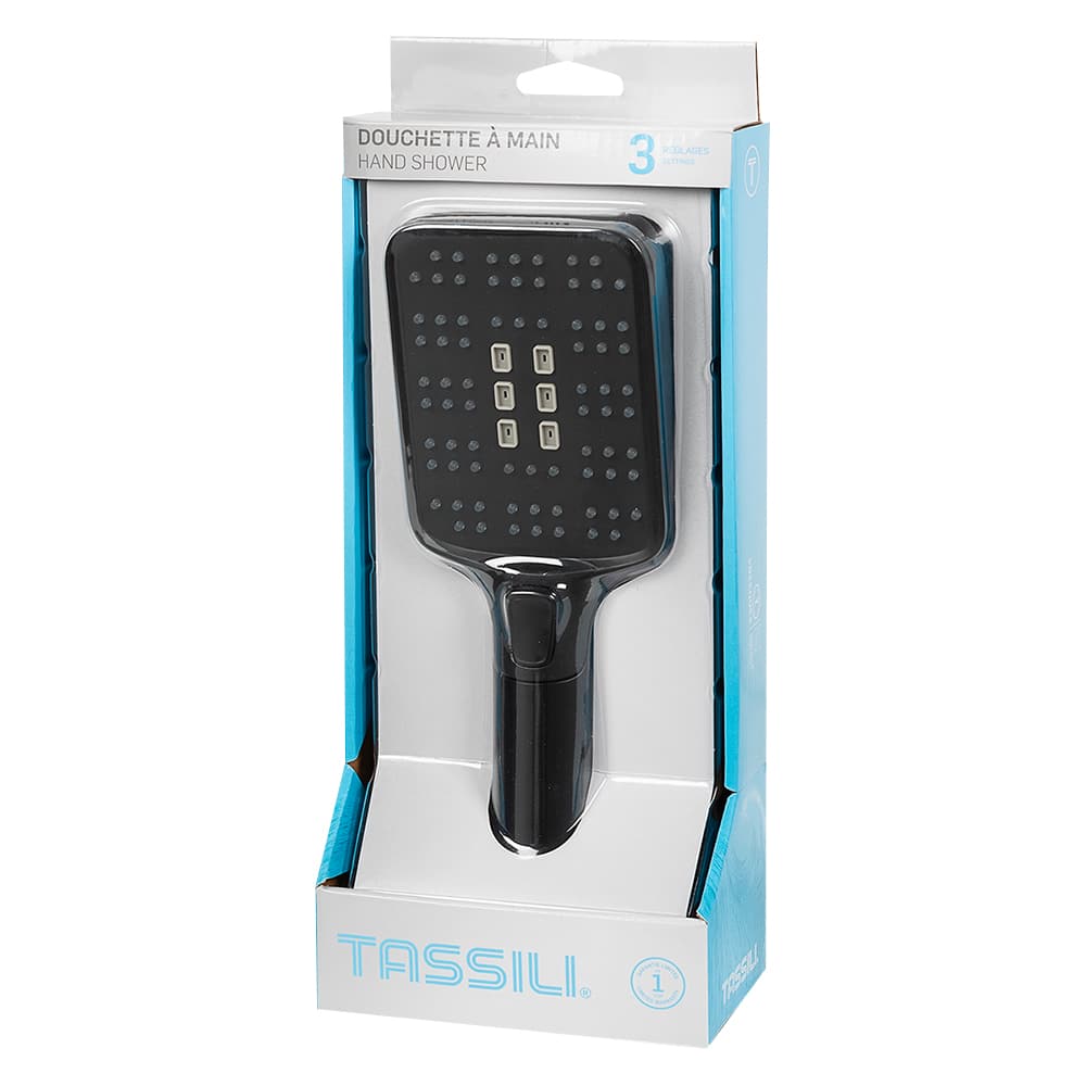 Douchette à main 3 réglages noire TASSILI