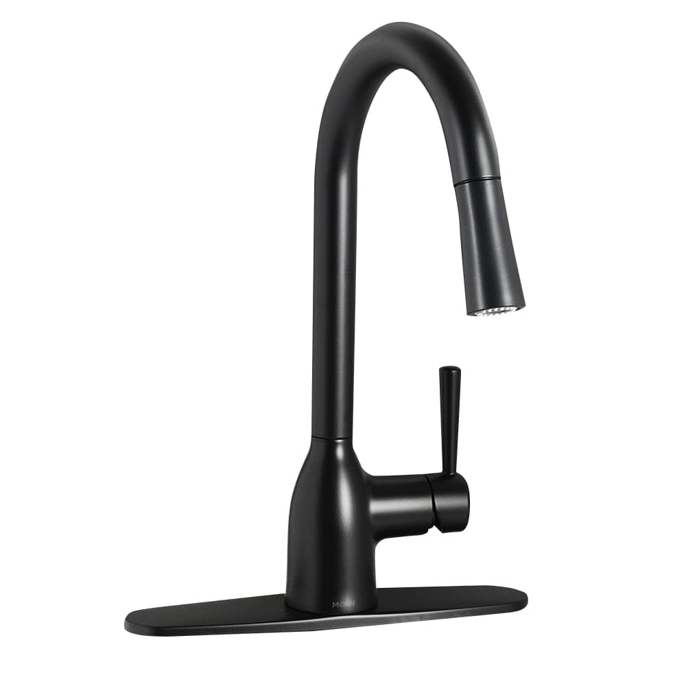 Robinet de cuisine à douchette rétractable 1 poignée Adler noir MOEN