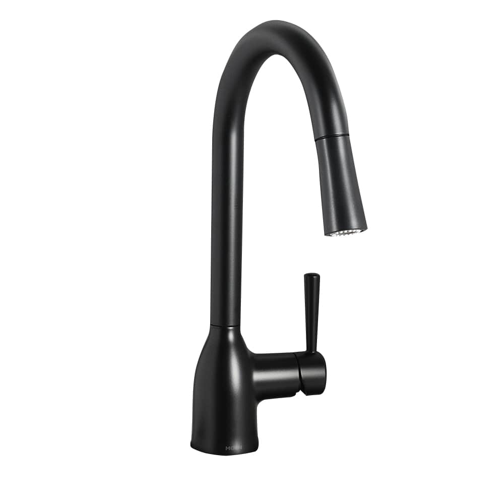 Robinet de cuisine à douchette rétractable 1 poignée Adler noir MOEN