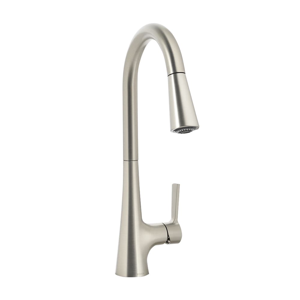 Robinet de cuisine à douchette rétractable 1 poignée Mikah inox MOEN