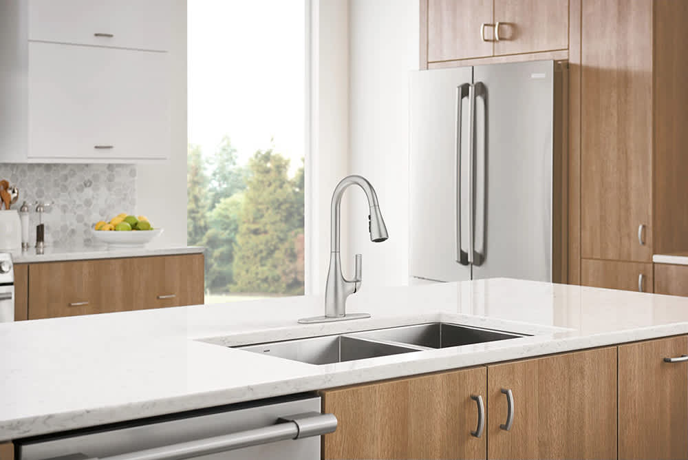 MOEN Leesi 1-Handle Pull-Out Kitchen Faucet Stainless