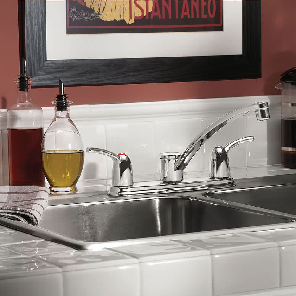 Robinet de cuisine 2 poignées Adler chrome MOEN